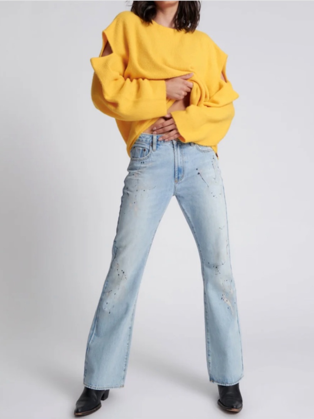 One Teaspoon Charlie Slim Bootcut Jeans Women Size 22 High Waist Blue Denim NWT